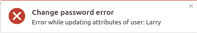 Passwrod History Validation error message