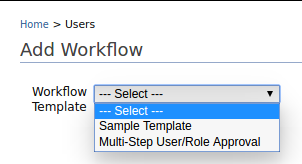 Workflow template selection
