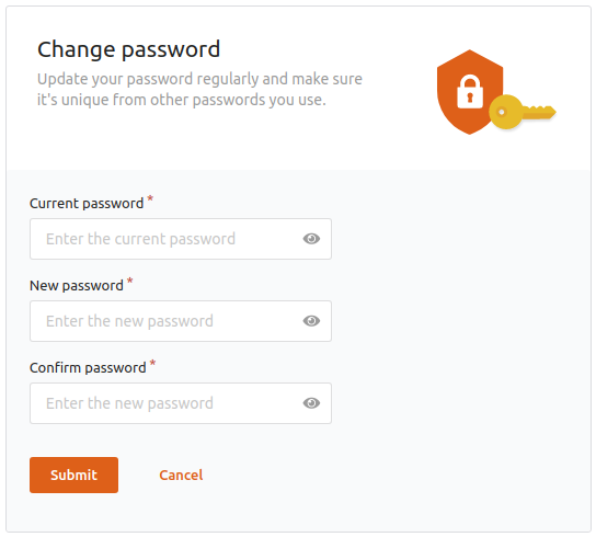 Change Password form