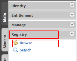 Registry Browse menu item