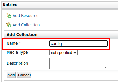 Add collection form
