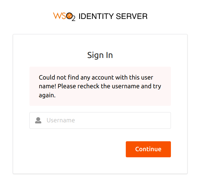 username validation error