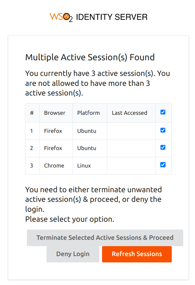 View active sessions adaptive auth