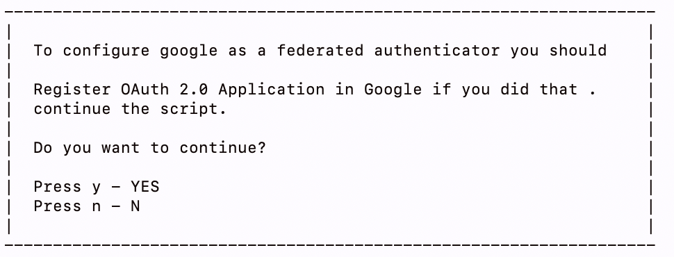 QSG configure federated authentication