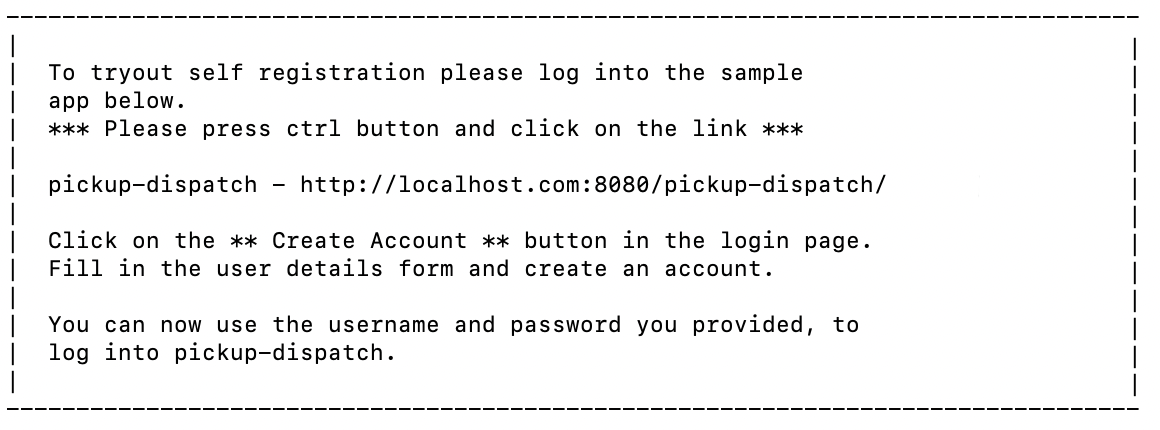 QSG configure self sign-up