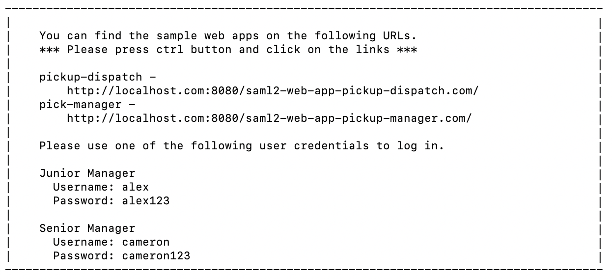 User and web application details