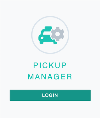 Pickup Manager login page