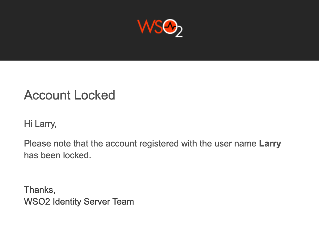 Account Locked email