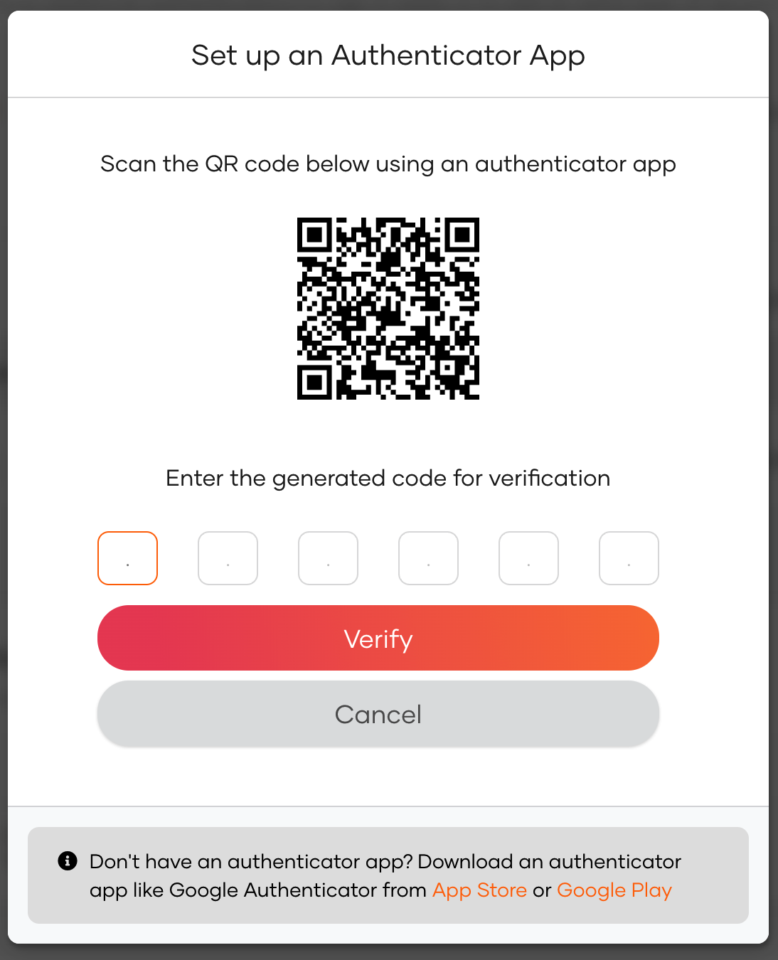 SCAN QR code in WSO2 Identity Server MyAccount
