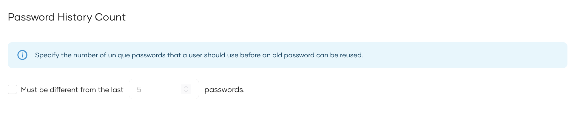 Password History Count