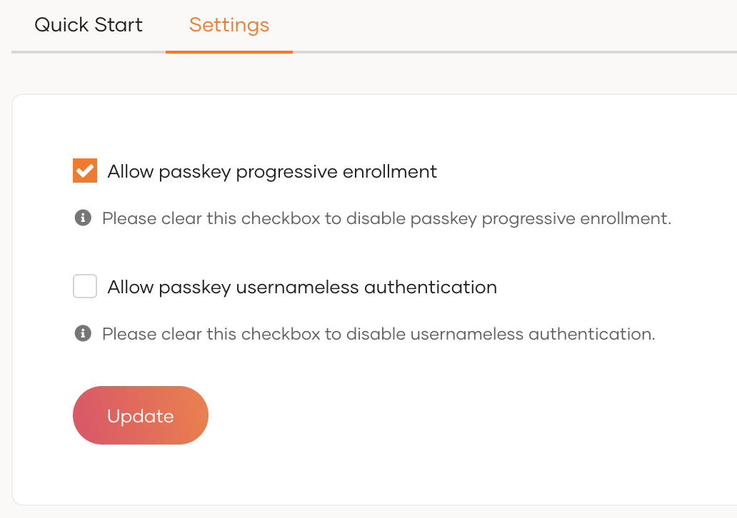 Enable passkey progressive enrollment in WSO2 Identity Server