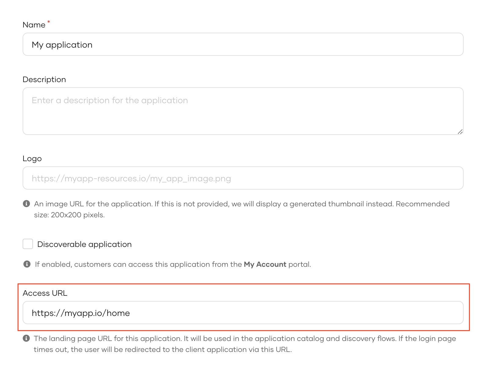 service provider access url