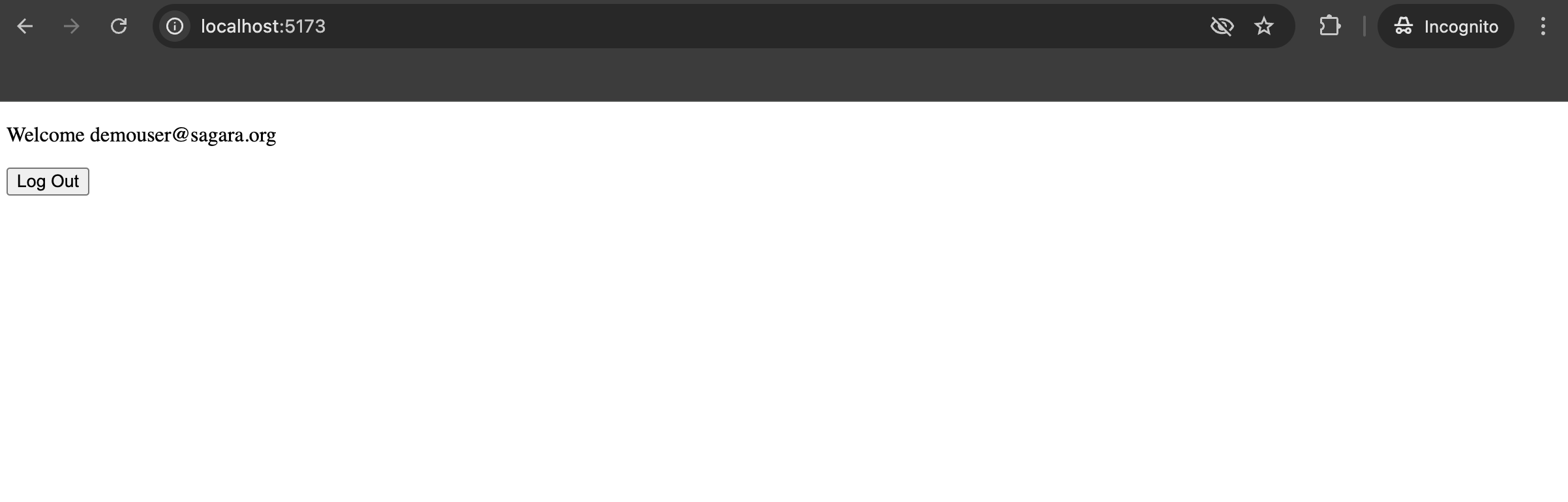 Logout screen