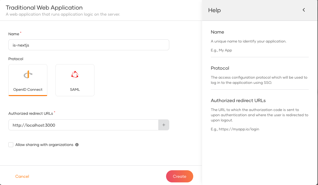 Register a new application