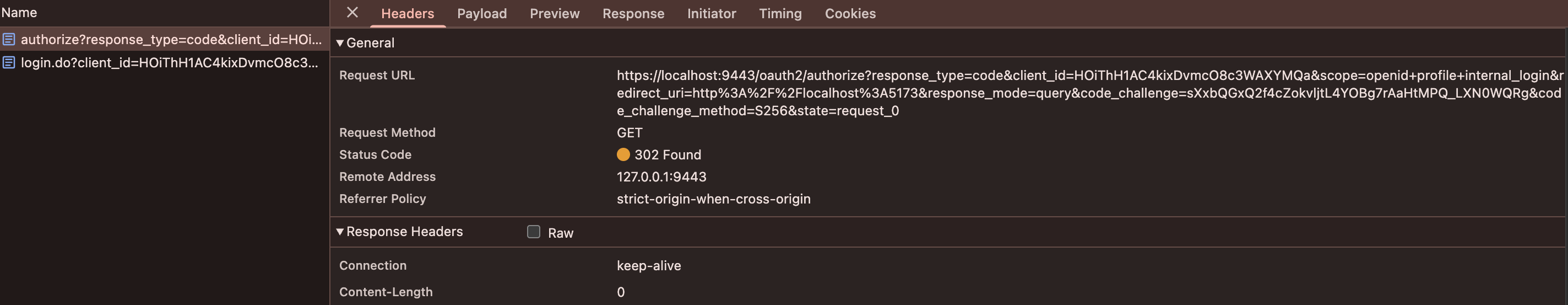 OIDC request