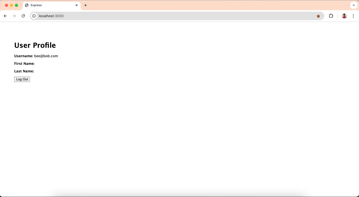 Display user details