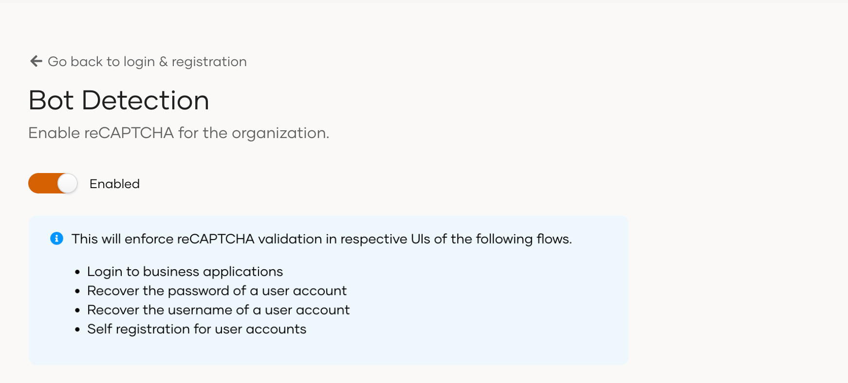 Bot Detection Configuration