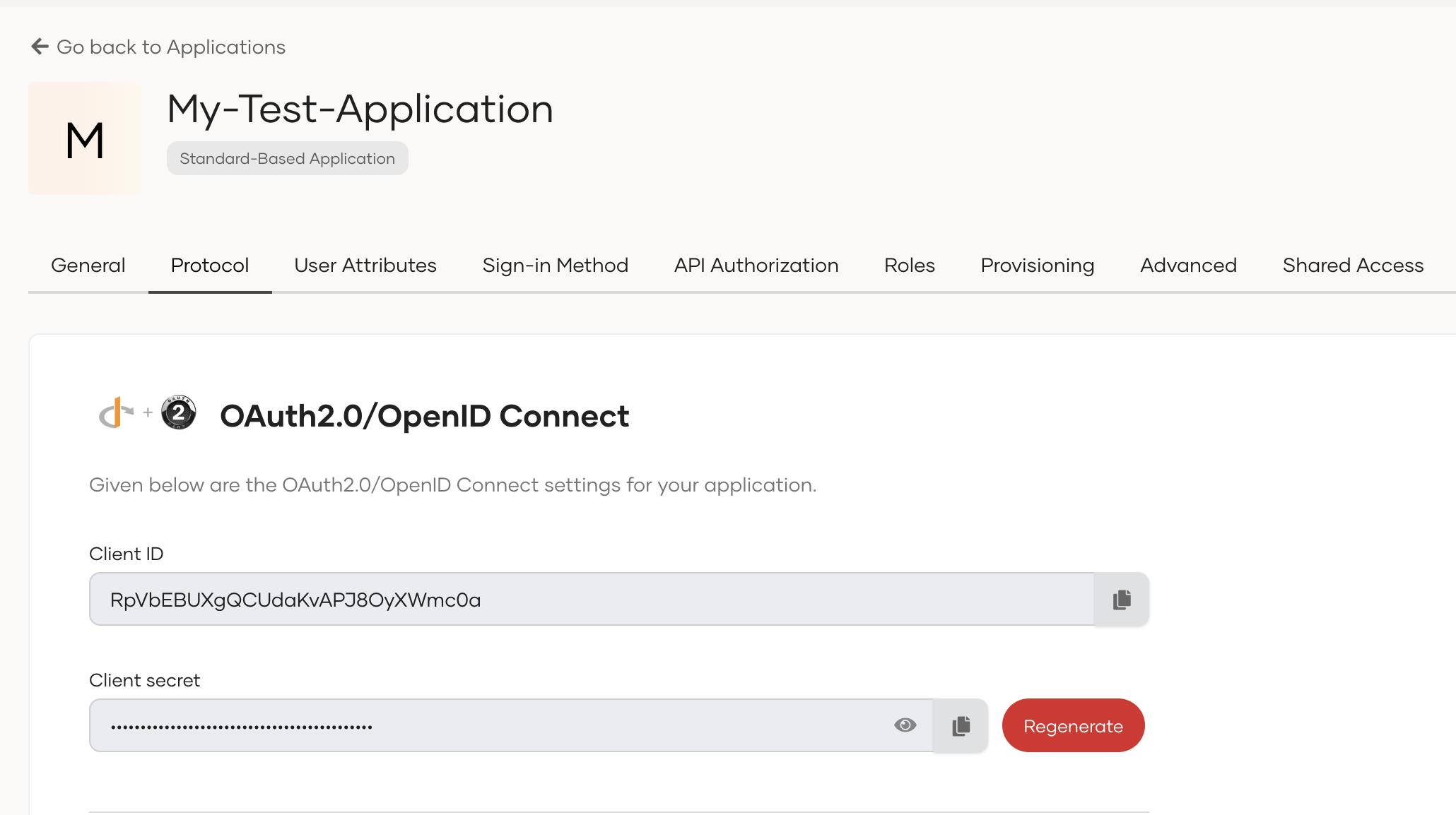 OIDC settings