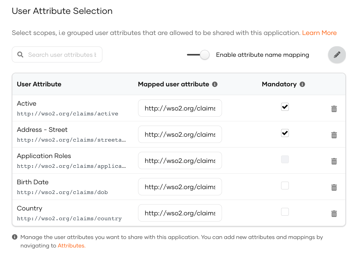 Add mandatory user attributes in WSO2 Identity Server
