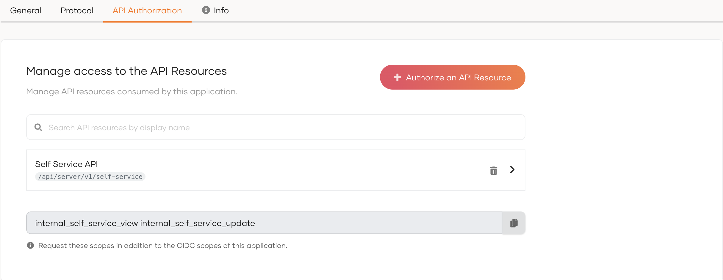 Authorize API