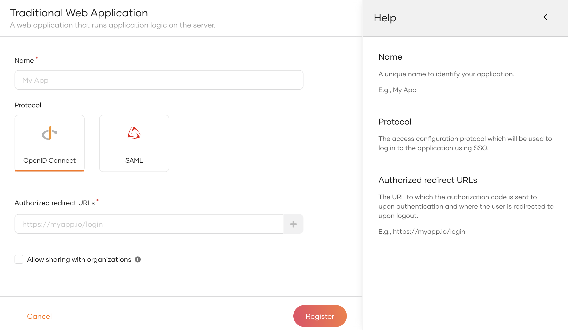 Create a new web app