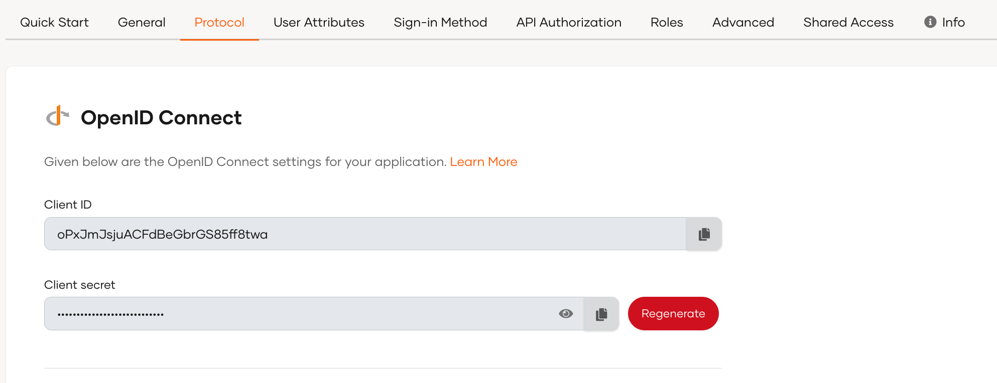 Get client ID and secret of webapp
