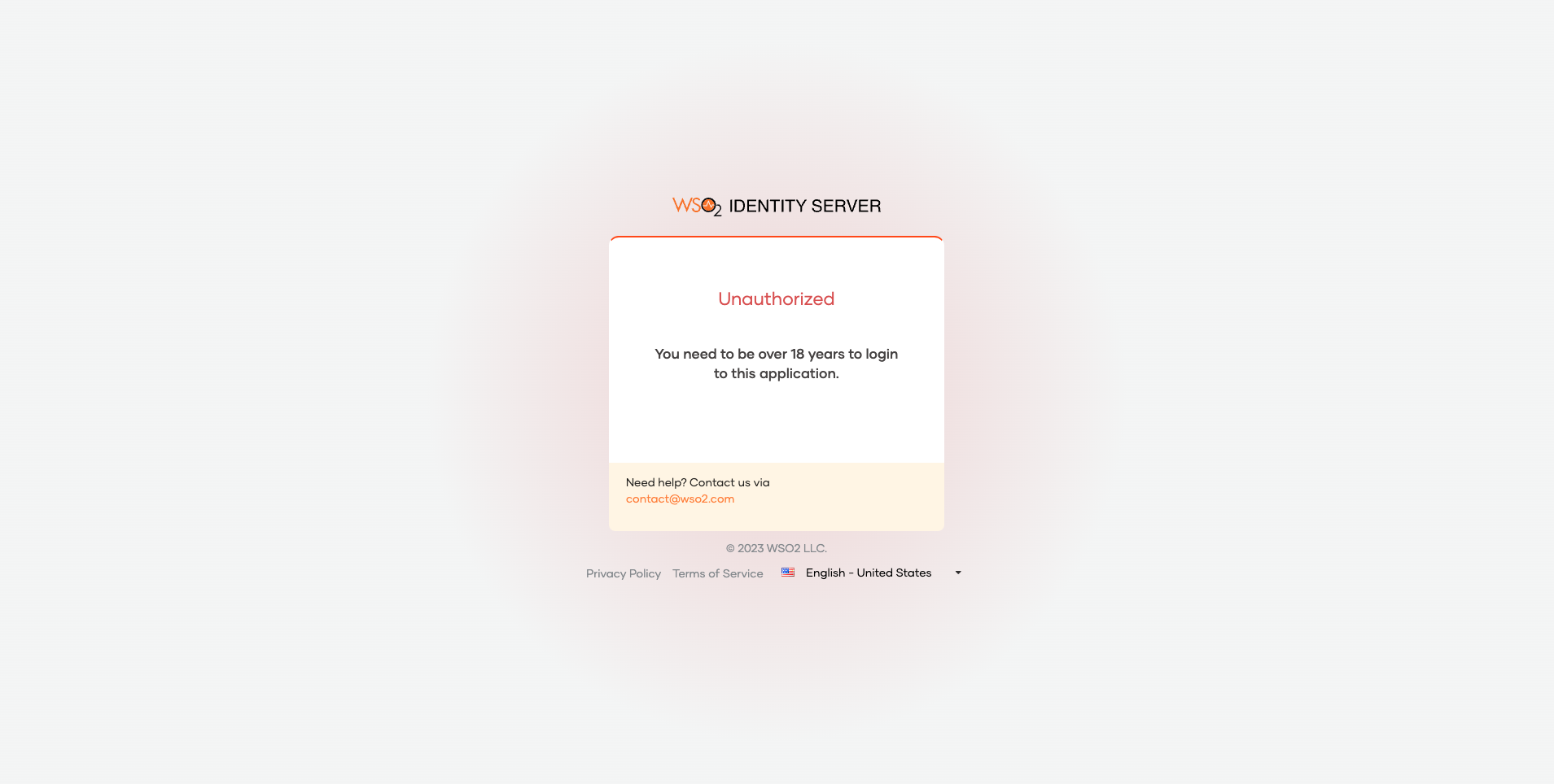 authentication failed