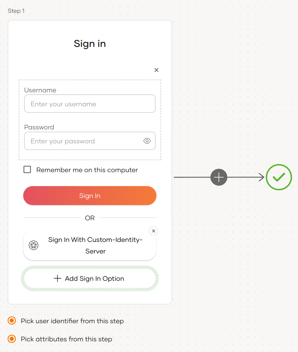 Configuring login with a custom connector in WSO2 Identity Server using the Visual Editor