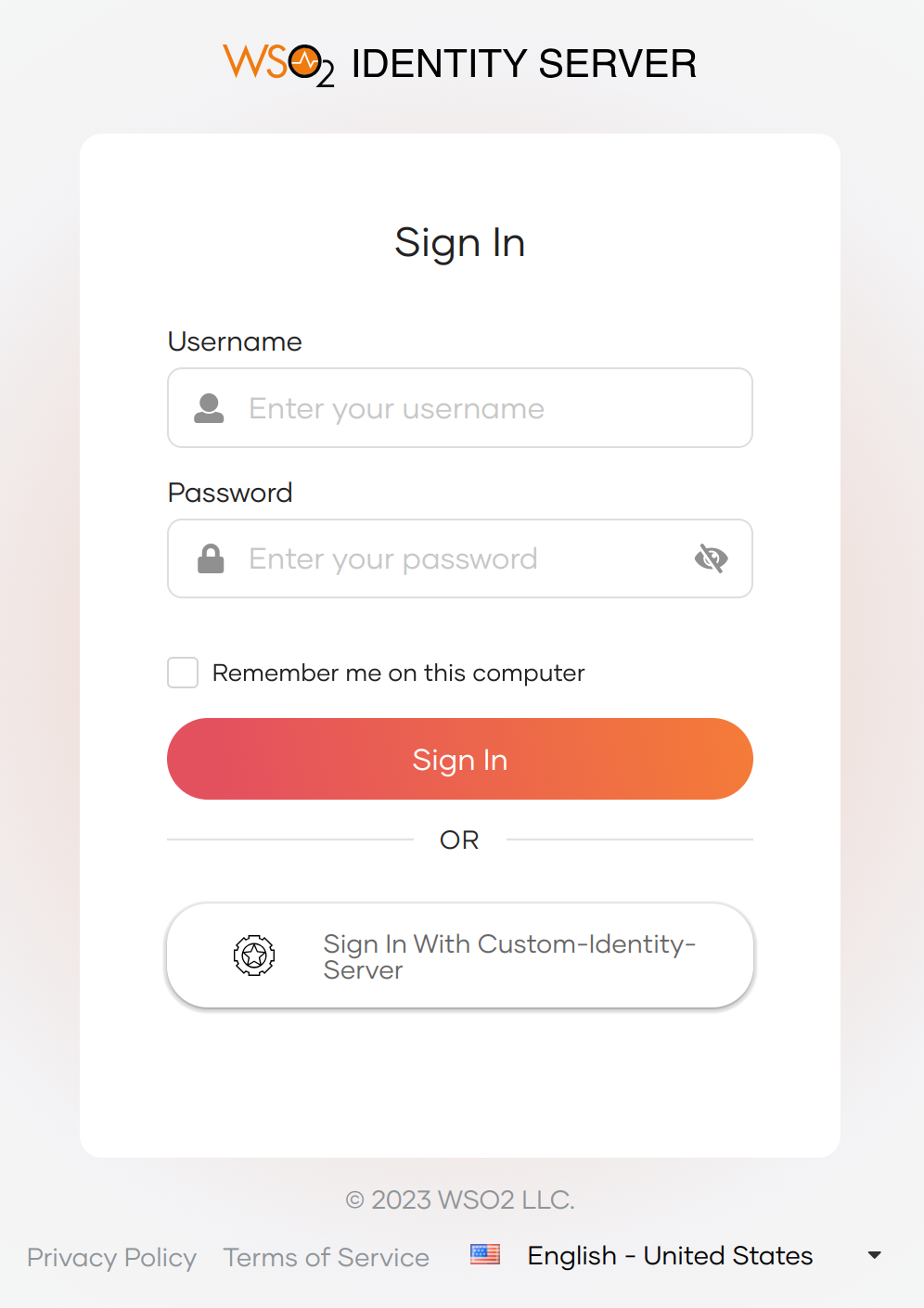 Login with custom connector