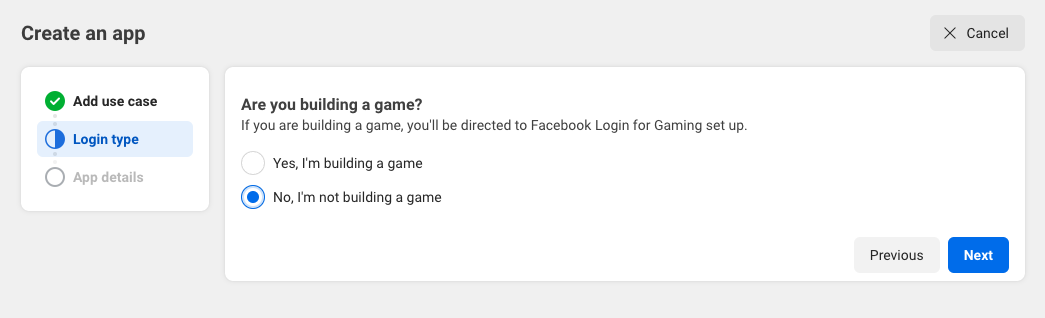 Choose login type