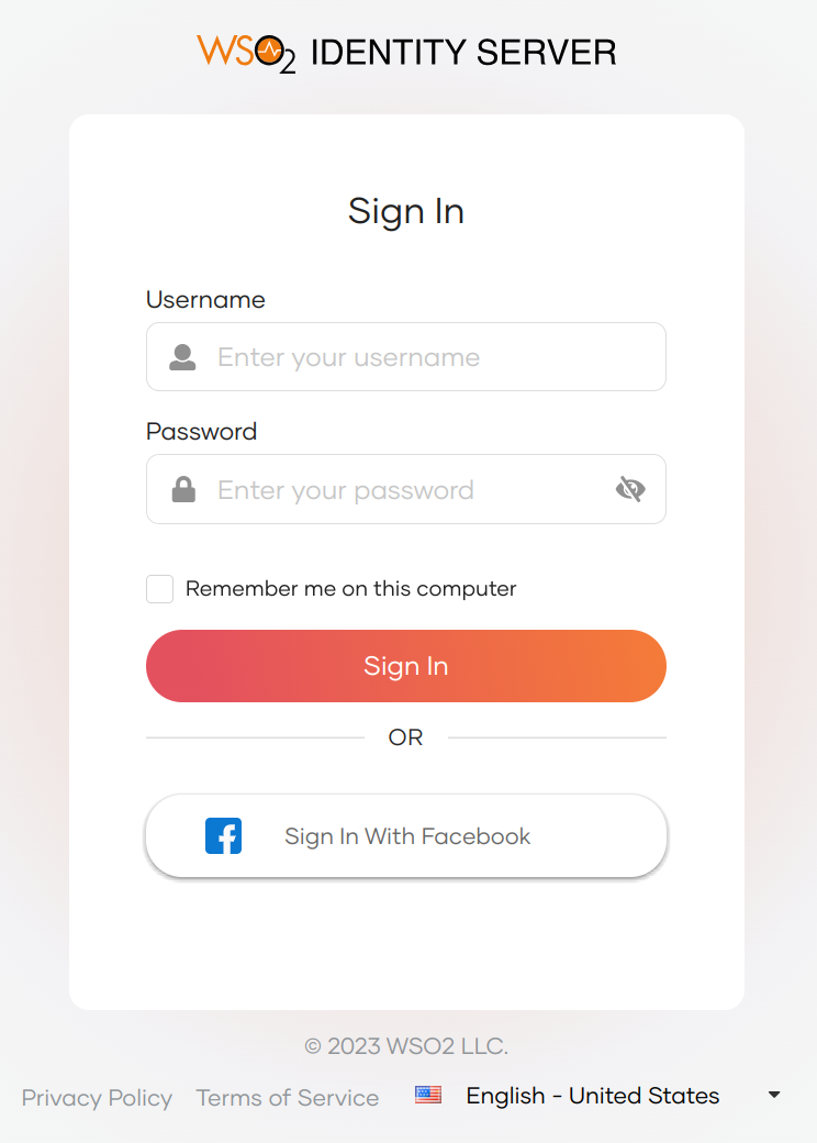 Login with Facebook