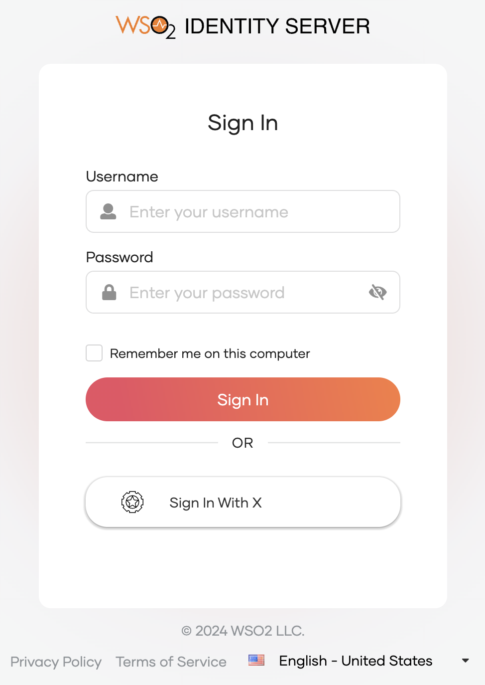 Login with X