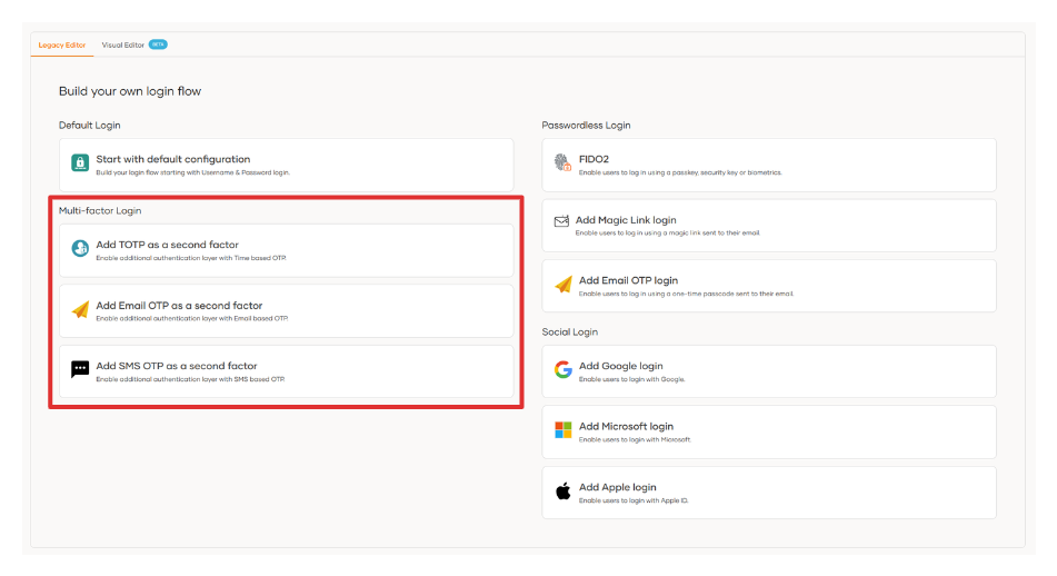 Configuring MFA in WSO2 Identity Server using the classic editor