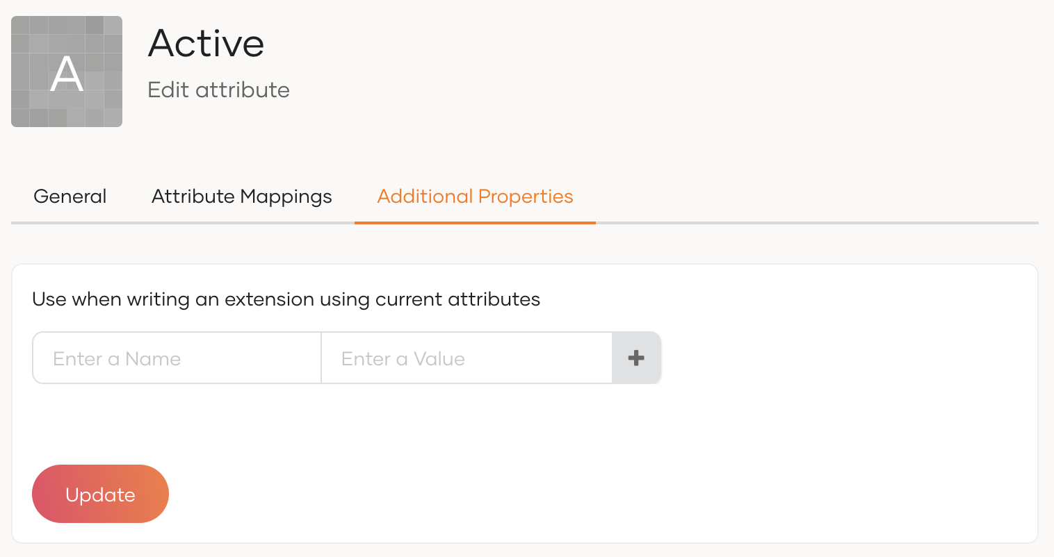 Edit additional properties