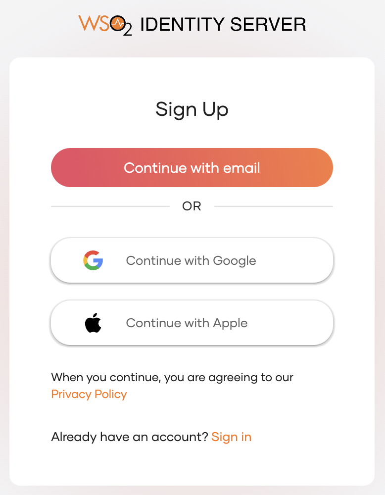Account verification email notification