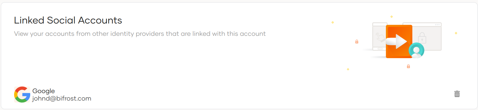 View linked social accounts