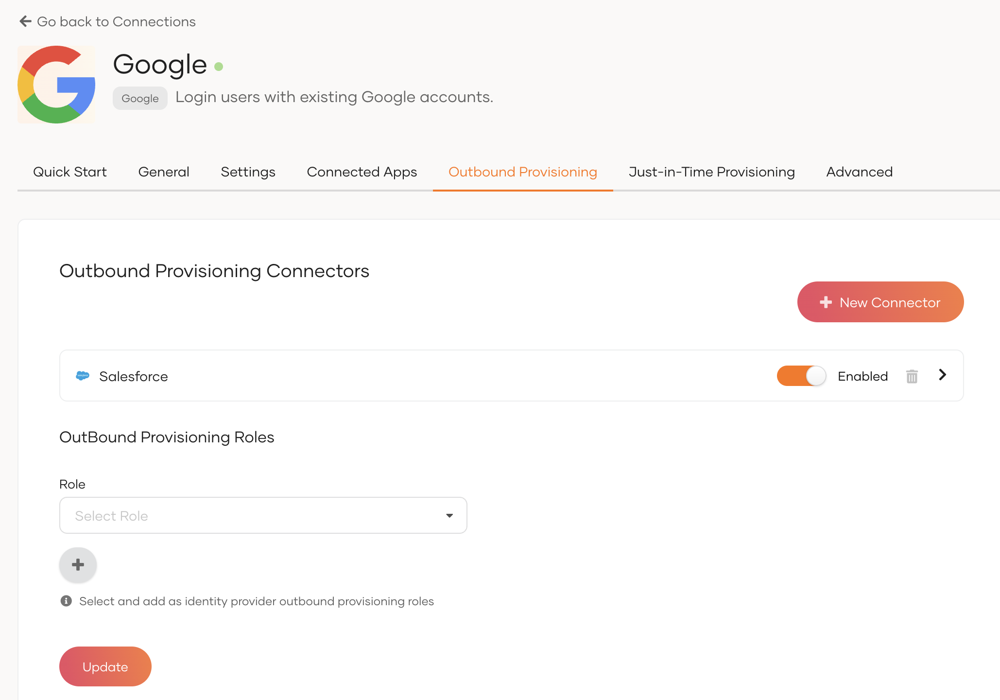 Configure IdP-level outbound provisioning