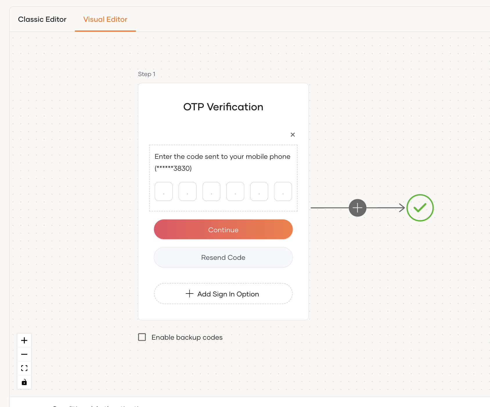 Configuring magic link login in WSO2 Identity Server using the Visual Editor