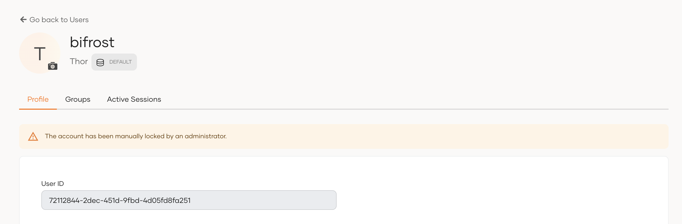 Account lock reason
