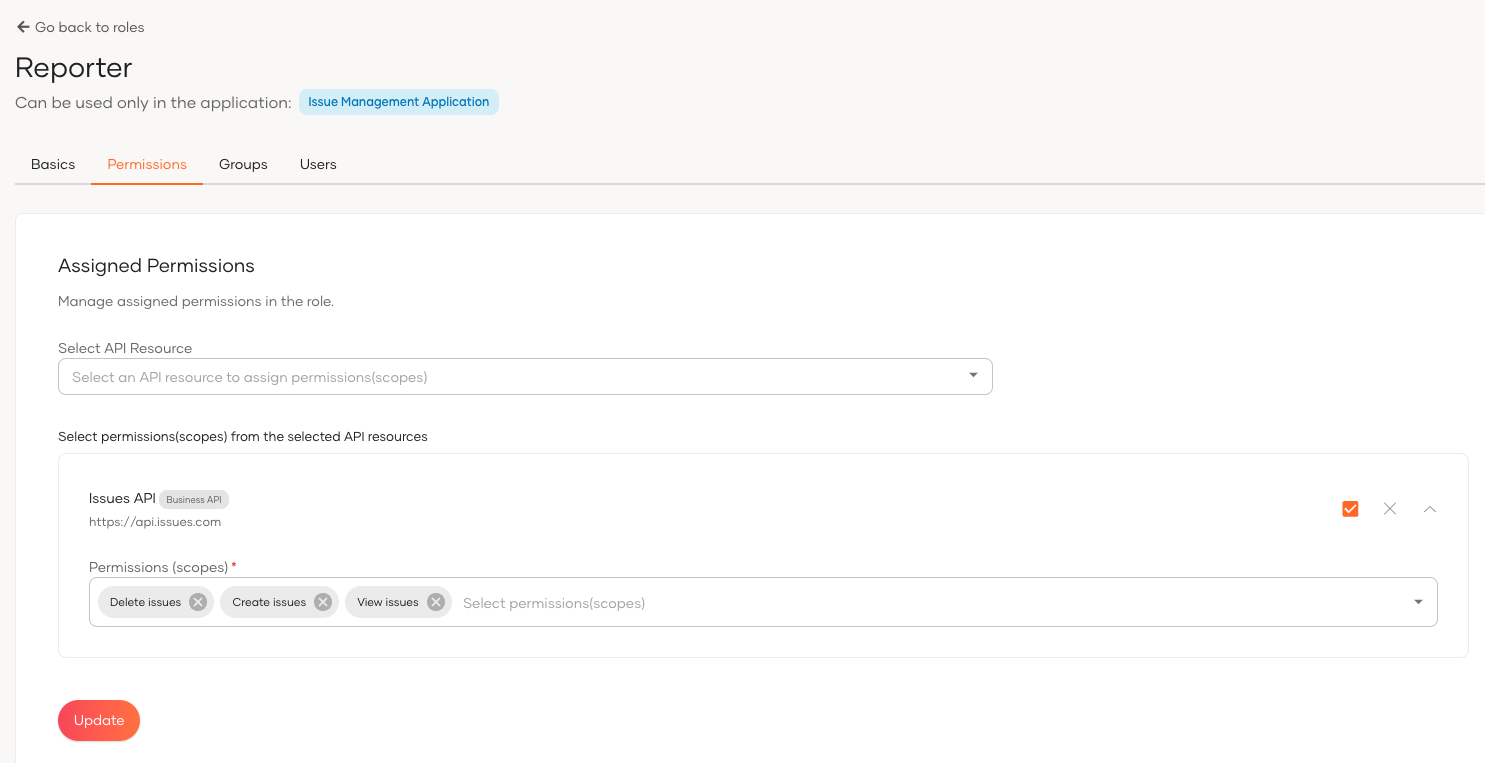 Reporter permissions