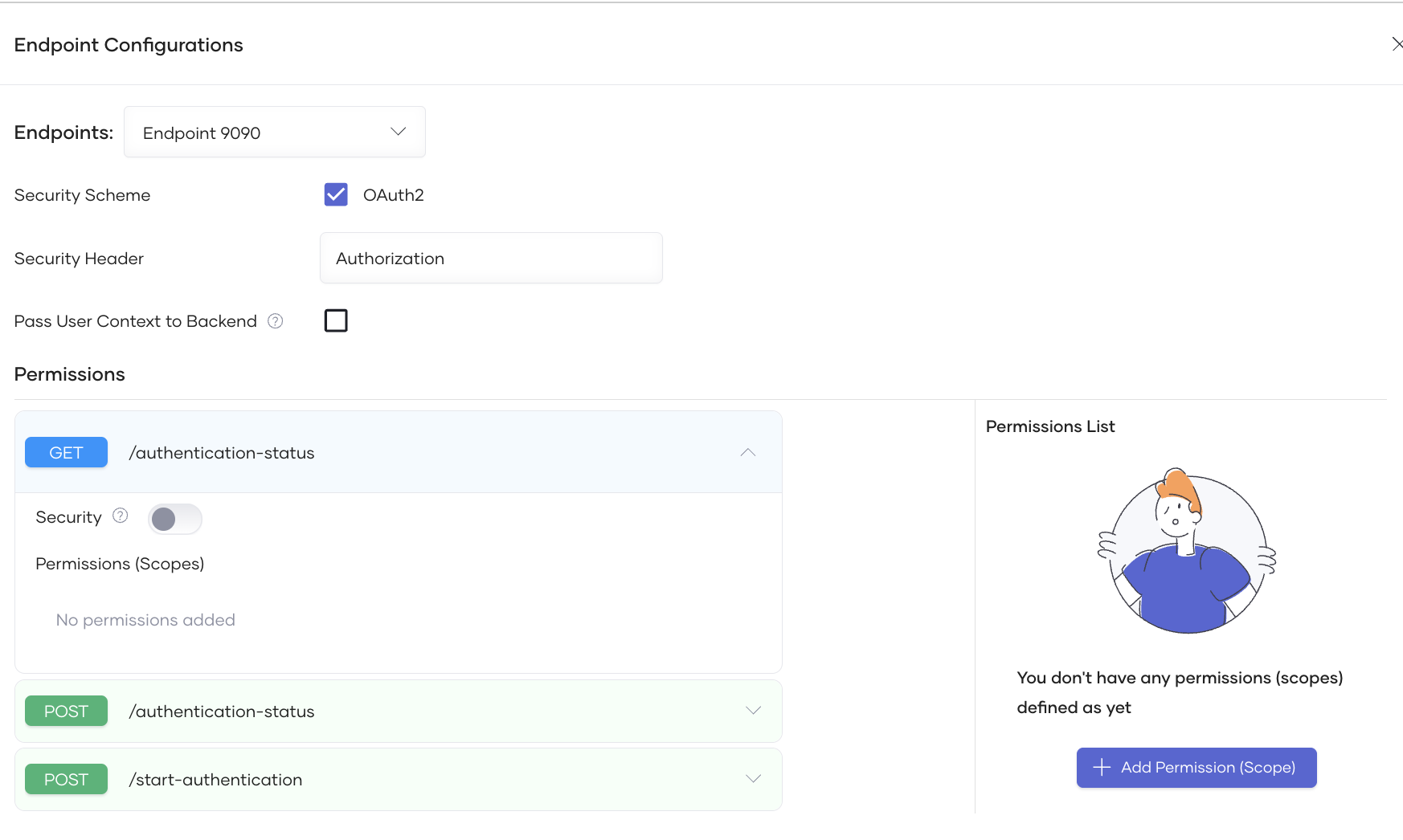 Make the polling endpoint open