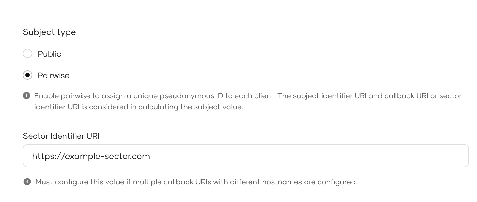 Enter a sector identifier for pairwise subject identifier