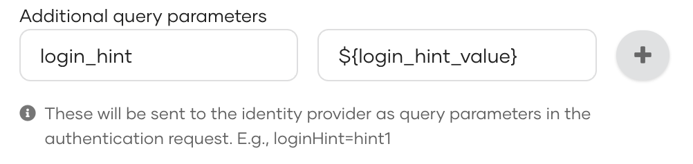 Add dynamic query param in enterprise IDP config