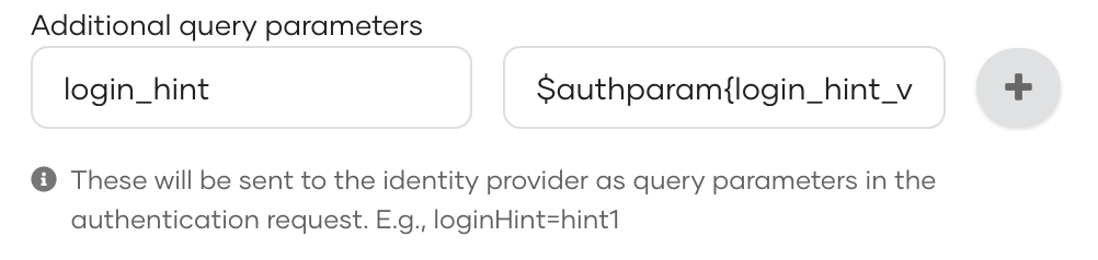 Add dynamic query param in enterprise IDP config