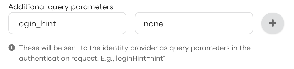 Add fixed query param in enterprise IDP config