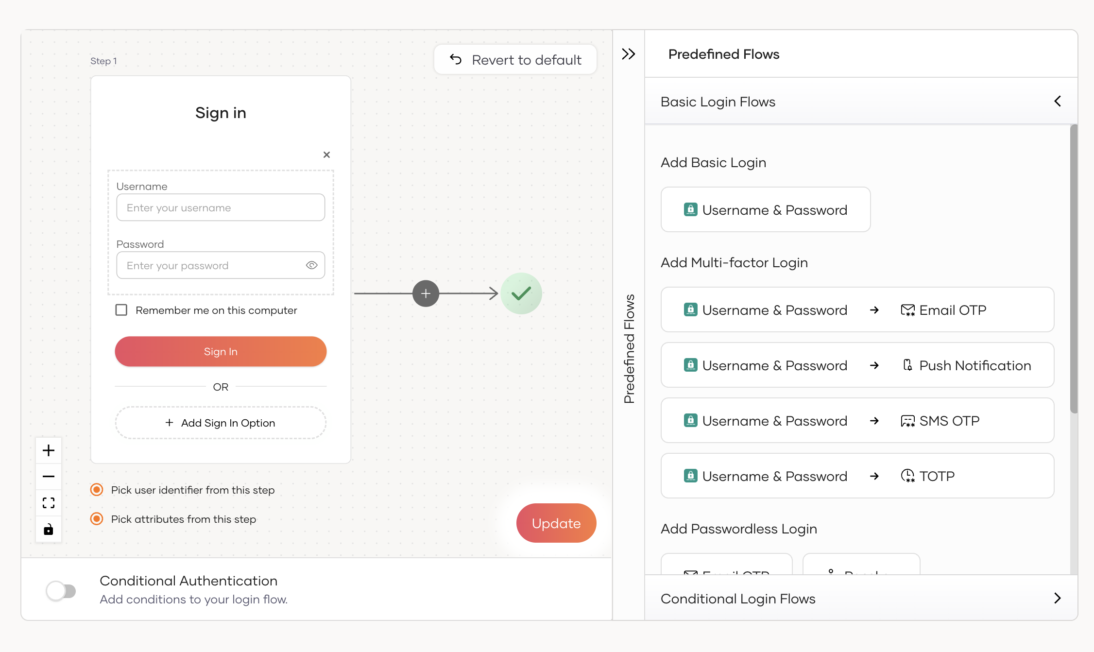 Basic login flows
