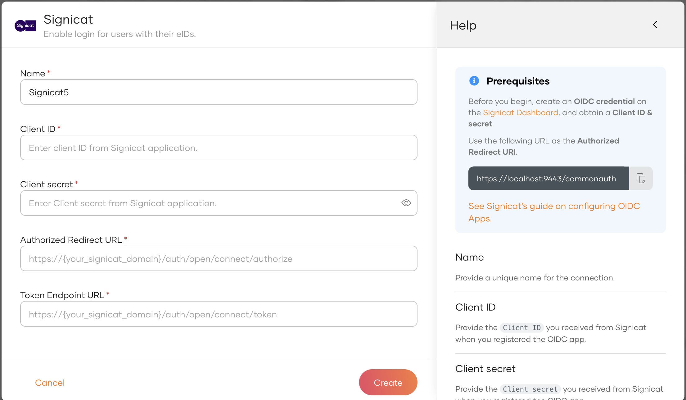 Add Signicat Connection in WSO2 Identity Server