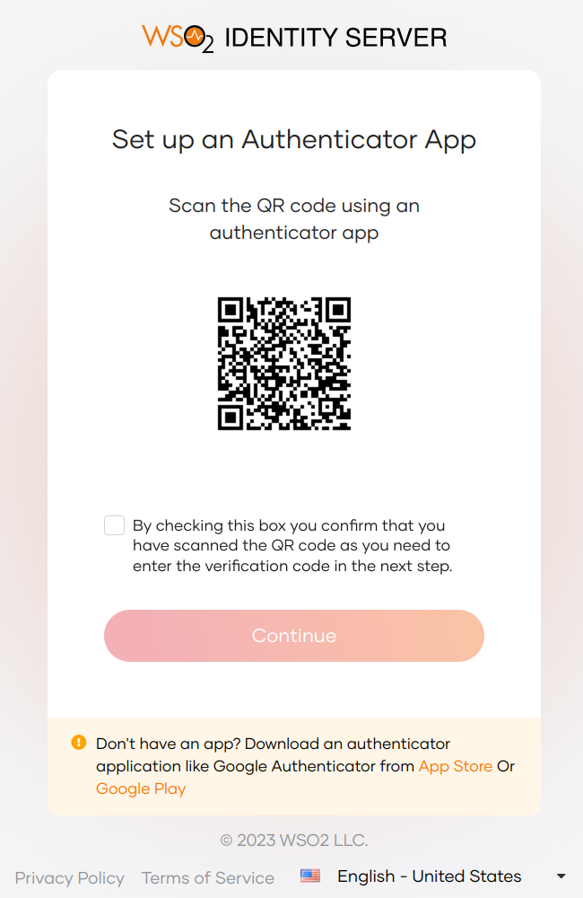 QR code for TOTP authenticator in WSO2 Identity Server