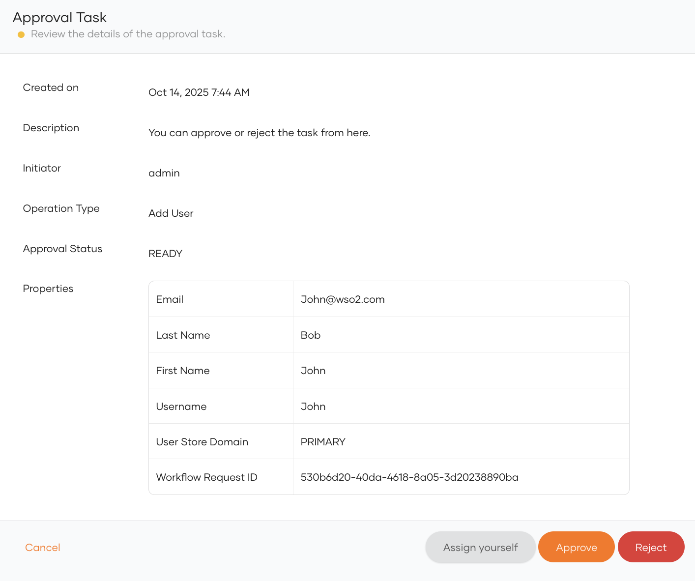 Approval details